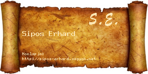Sipos Erhard névjegykártya