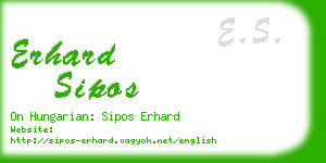 erhard sipos business card